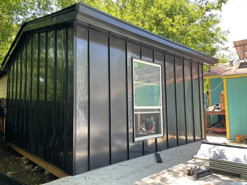 Black standing seam metal wall panels for Metal Roof Installation in Damascus